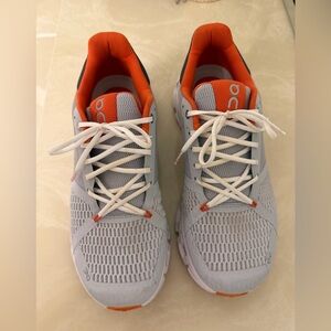 On Running Men's Athletic Shoes in Gray and Orange